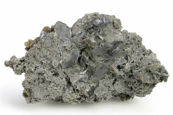 Metallic Bournonite Crystals with Pyrite and Siderite - Bolivia #248555
